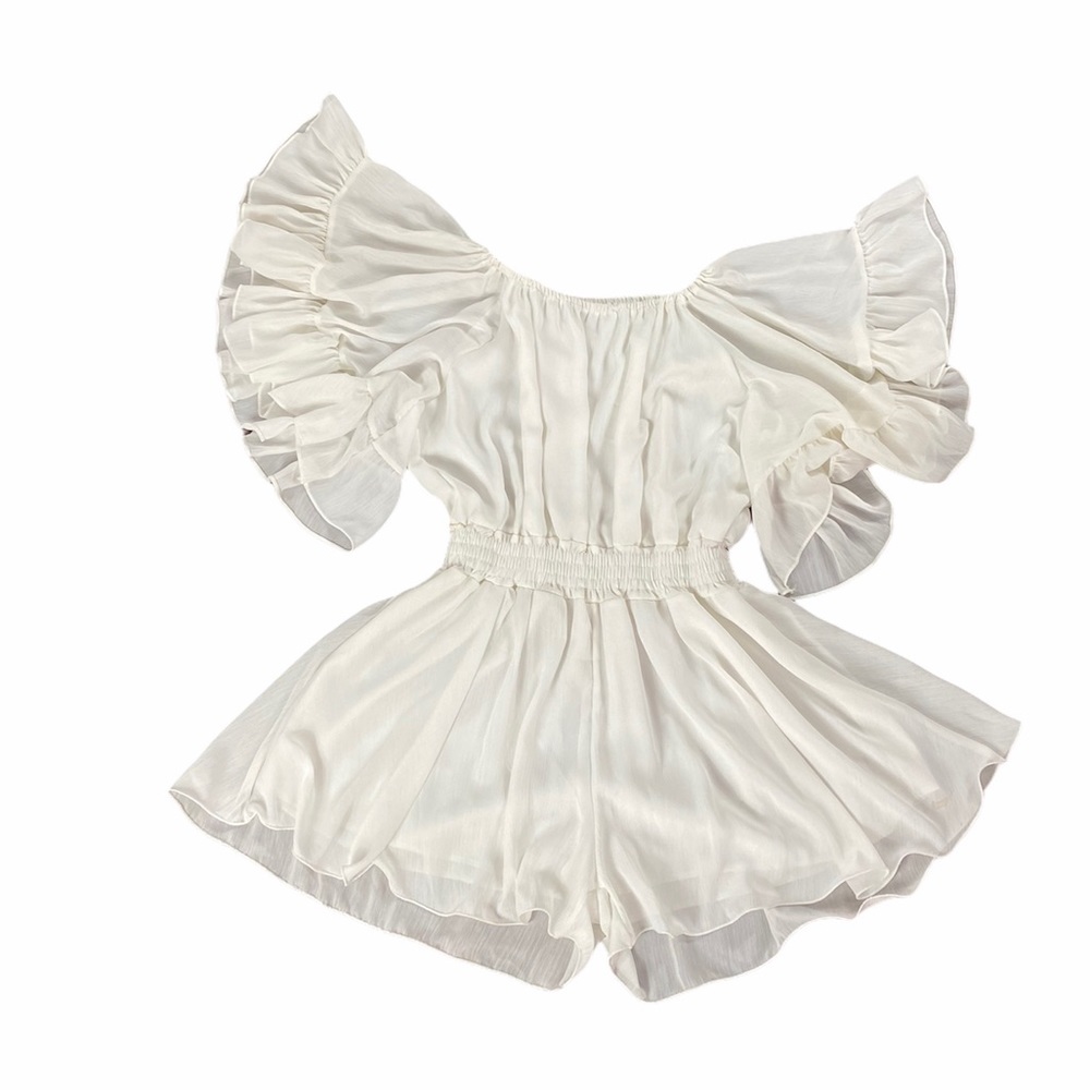 Ruffle Off Shoulder Romper - Picture 4 of 6
